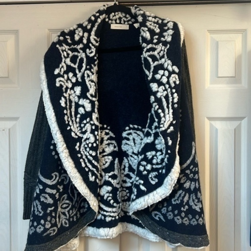 NEW❄Anthropologie❄ Sleeping on Snow, Snow Sweater Wrap Cardigan Navy size S